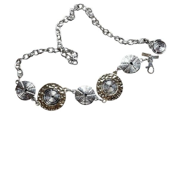 90s Vintage Chicos Two Toned Silver and Gold Women\'s Chain Belt Medium main image 4